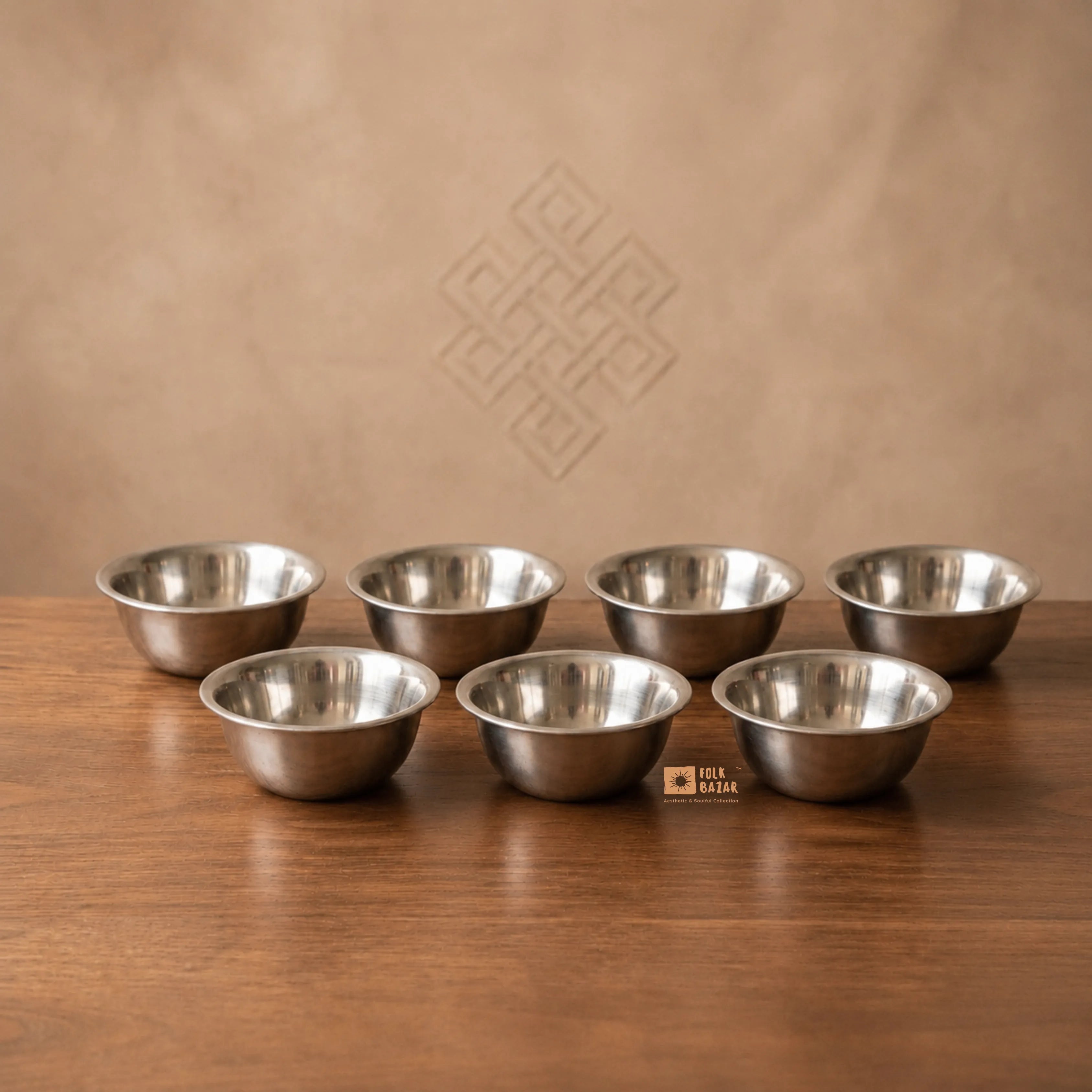 Plain Steel Ting (Offeringbowl) (Set of 7)
